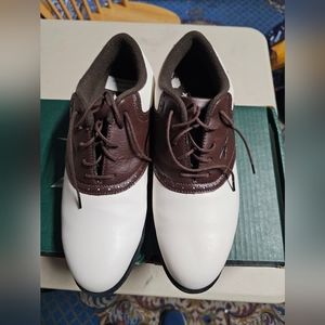 Men's Reebok Monterey Spikeless Golf Shoes, Brown And White, Size 8